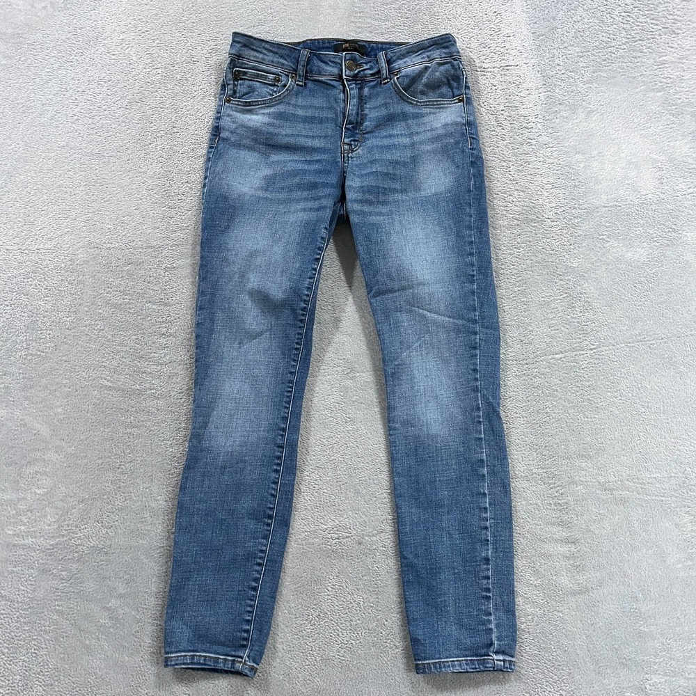 Frye Skinny Leg Jeans‎ Womens 6 Blue Whiskered Denim Cotton Stretch Medium Wash
